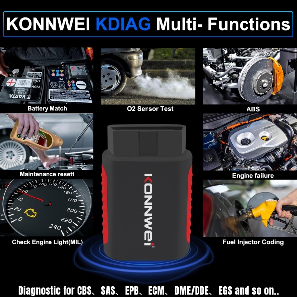 Konnwei KDiag Multi Make OBD Tool, Diagnose All Systems,